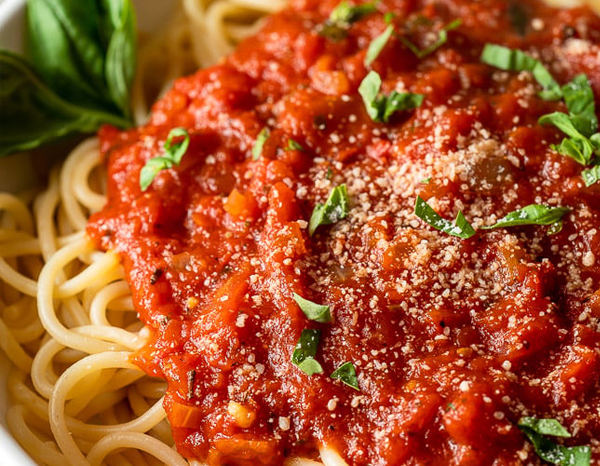Lunch Spaghetti Tomato Sauce